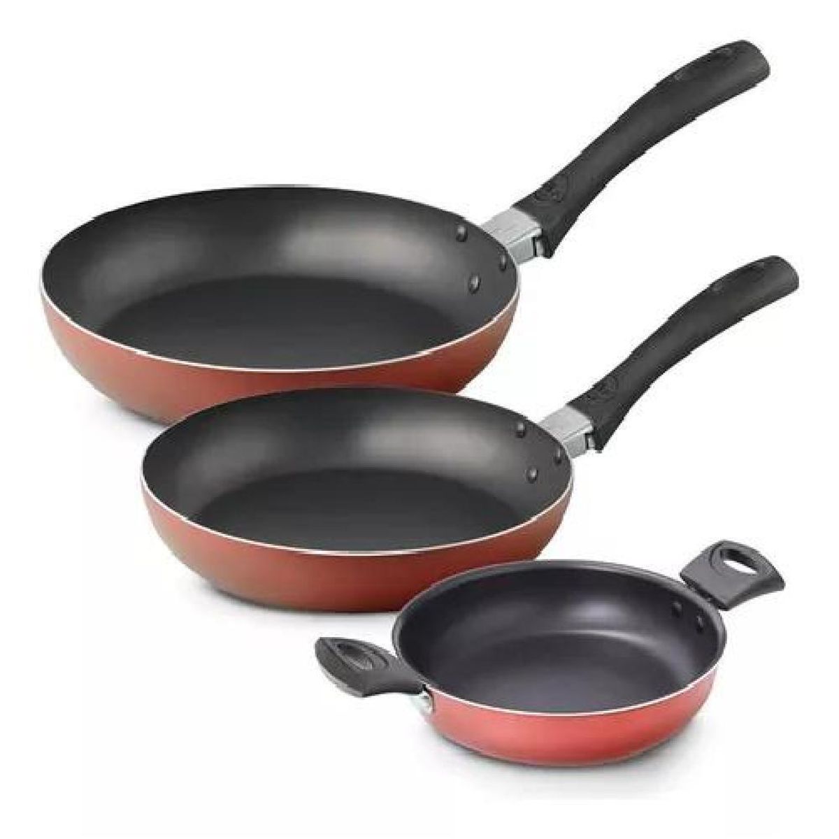 ILKO - Pack Sartenes 20+26+paila Antiadherente Redblue Ilko