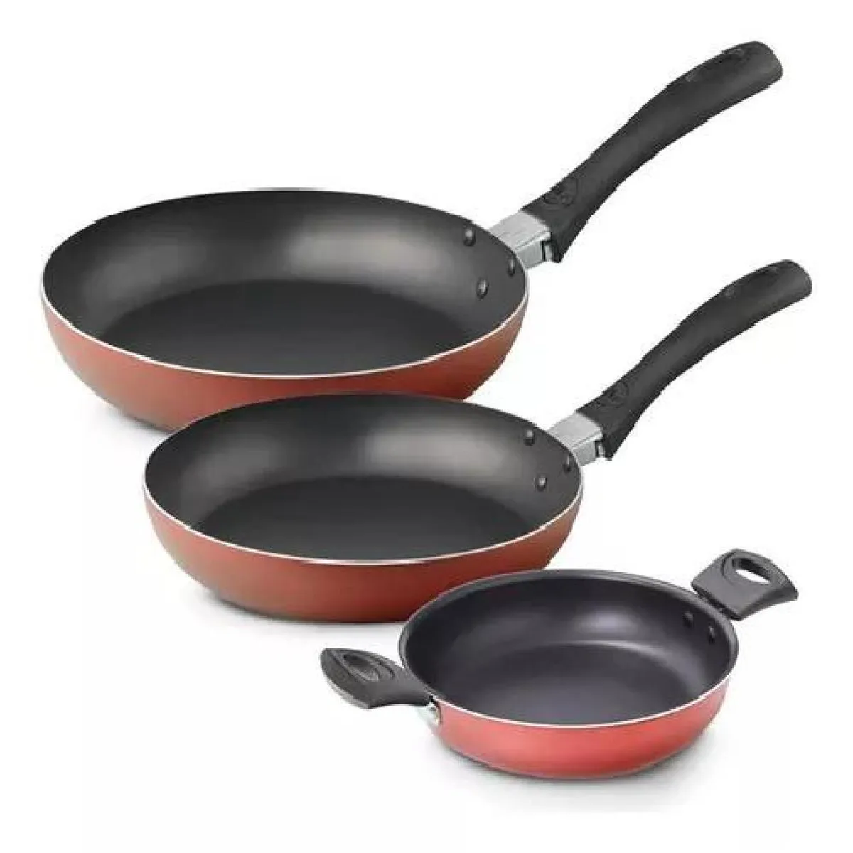 ILKO - Pack Sartenes 20+26+paila Antiadherente Redblue Ilko