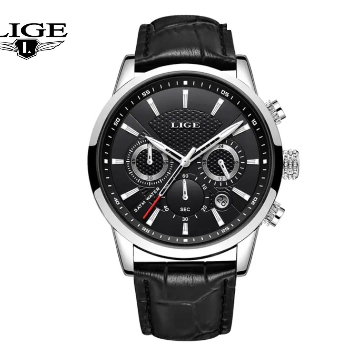 LIGE - Reloj Hombre LIGE Chronos Silver