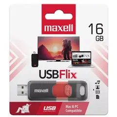 MAXELL - Pendrive Flix 16gb 2.0 rojo