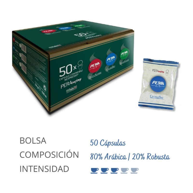 CAFFE PERA - CREMA BAR COMP NESPRESSO®50 CÁPSULAS