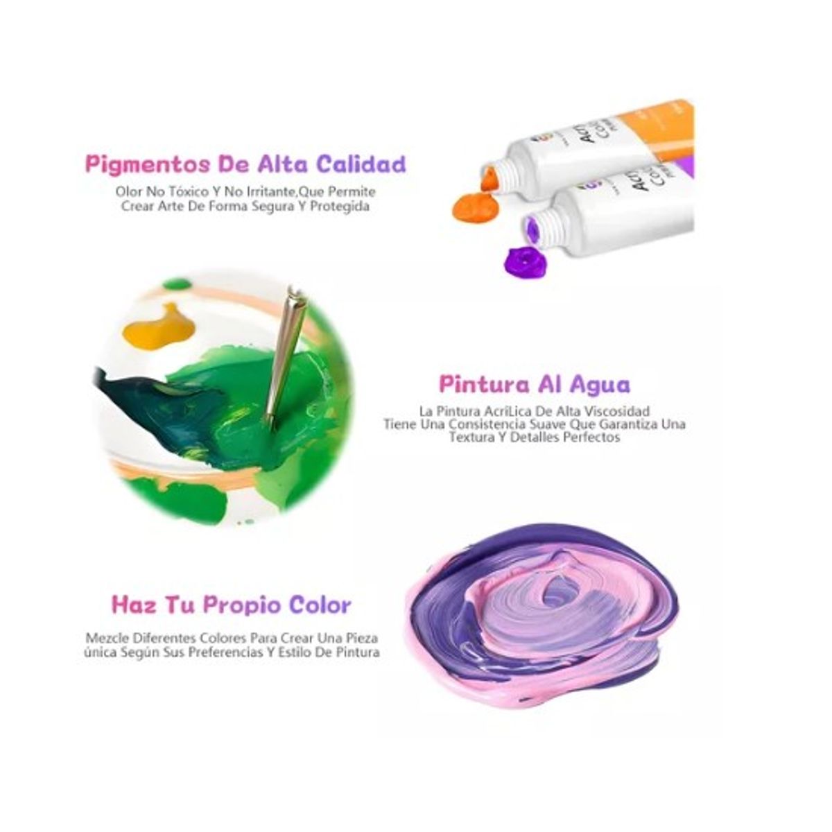 OFERTABKN - Set De Pinturas Acrílicas 36 Colores 12ml Arte Profesional