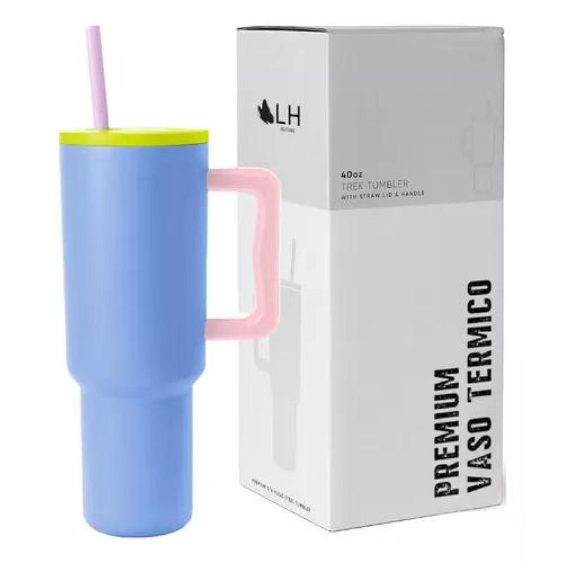 GENERICO - Vaso térmico mug 1200 lt acero inoxidable celeste