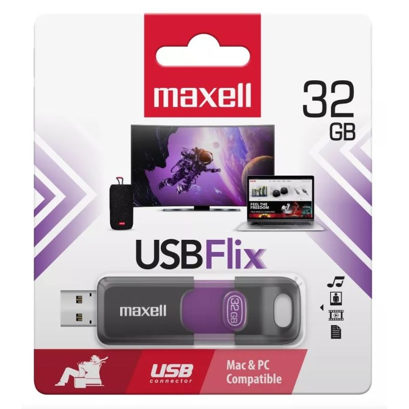 MAXELL - Pendrive Maxell Flix 32gb 2.0 Morado