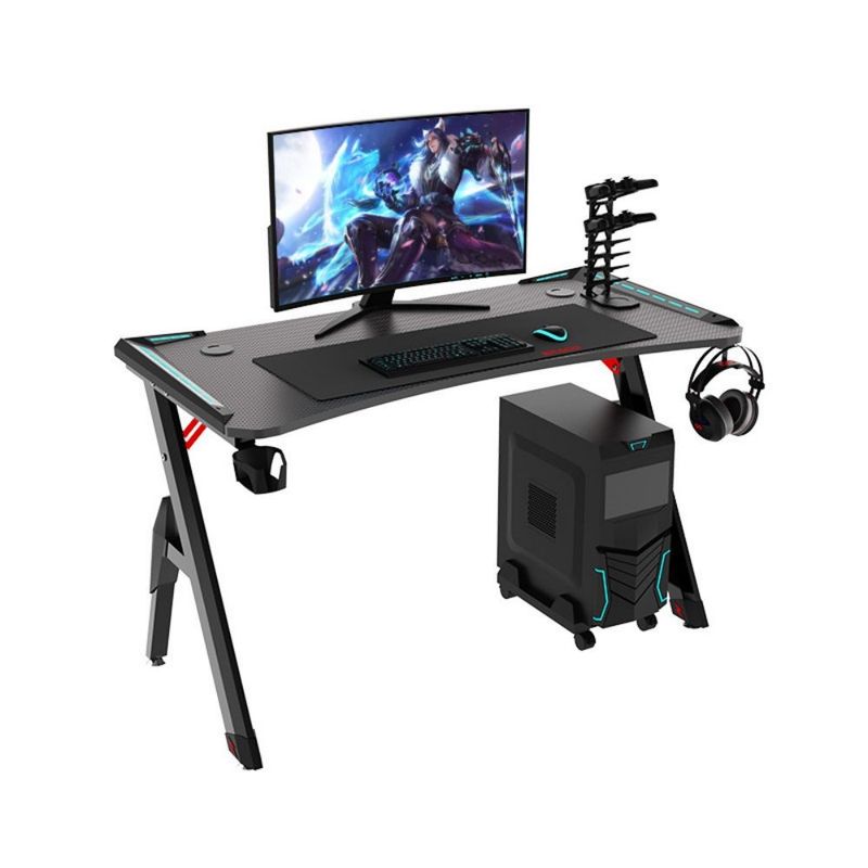MUNDO MAGIA - Escritorio Gamer Con Luces 120x60x73cm Negro