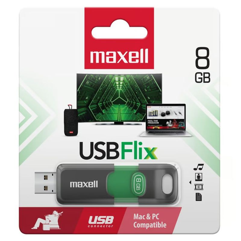 MAXELL - Pendrive Maxell Flix 8gb 2.0 Verde