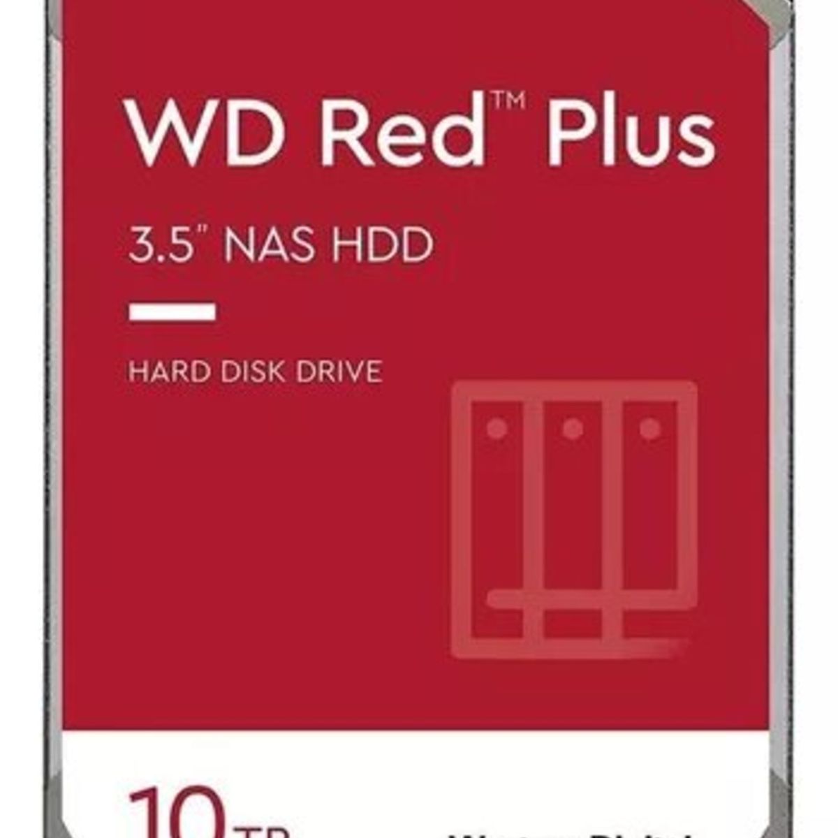 WESTERN DIGITAL - Disco Duro Western Digital Red Plus 10TB NAS SATA 7200 rpm - Rojo