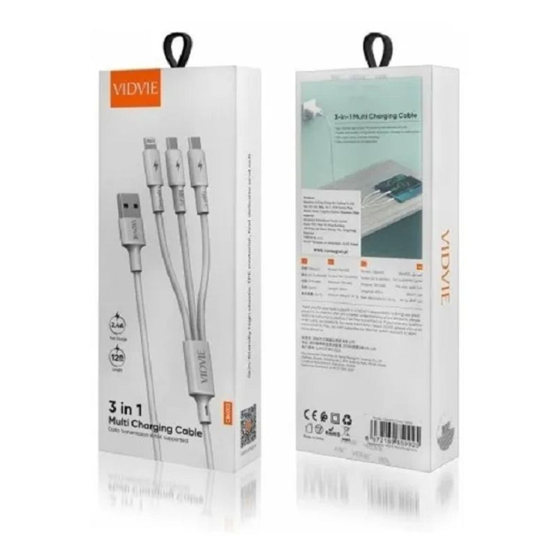 GENERICO - Cable De Carga Usb 3en1 Tipo C- iOs- Micro-Usb Carga Rápida