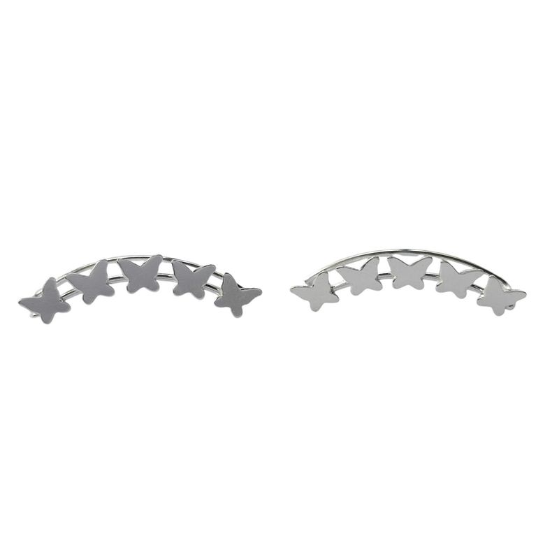 ANDREA COGGIOLA JOYAS - Aros Trepadores Mariposas Plata Fina 925