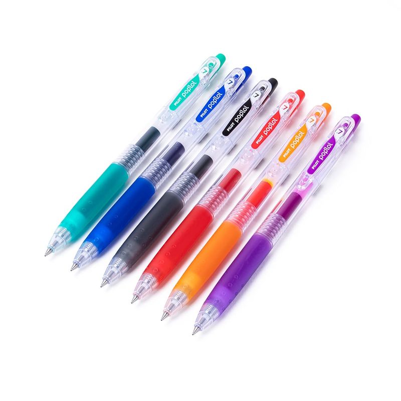 PILOT - Set 6 Lápices Gel Poplol 07mm Clasicos Pilot