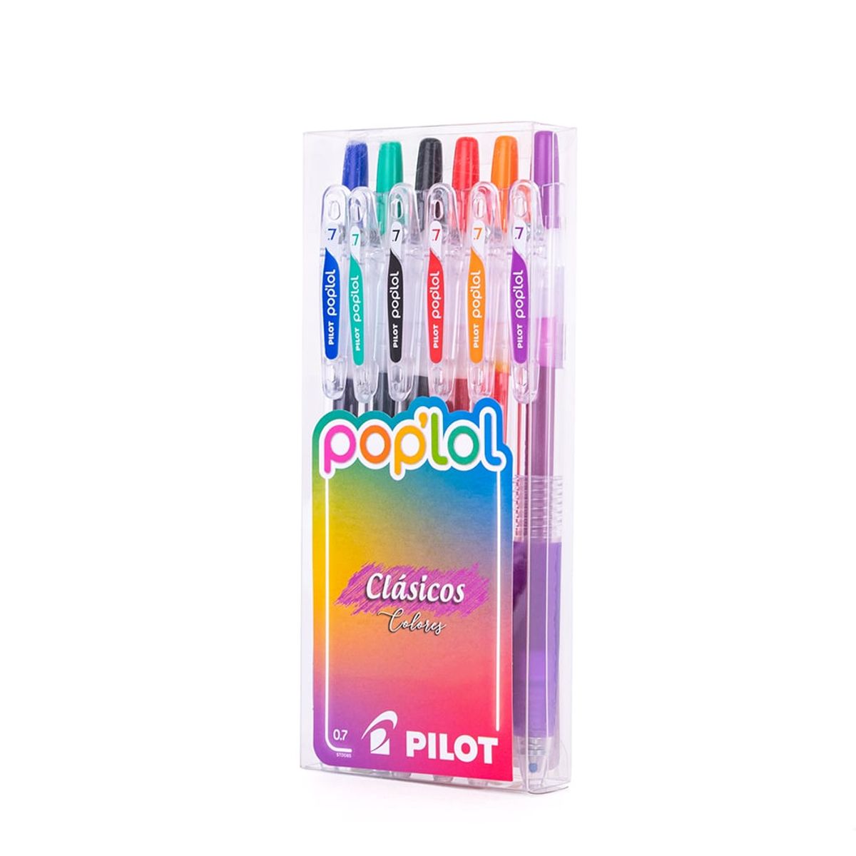 PILOT - Set 6 Lápices Gel Poplol 07mm Clasicos Pilot