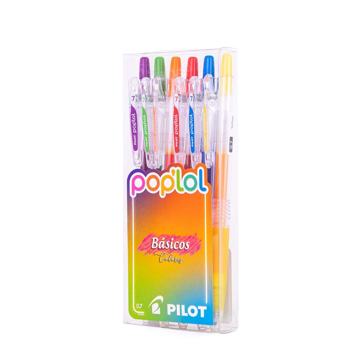 PILOT - Set 6 Lápices Gel Poplol 07mm Basicos Pilot