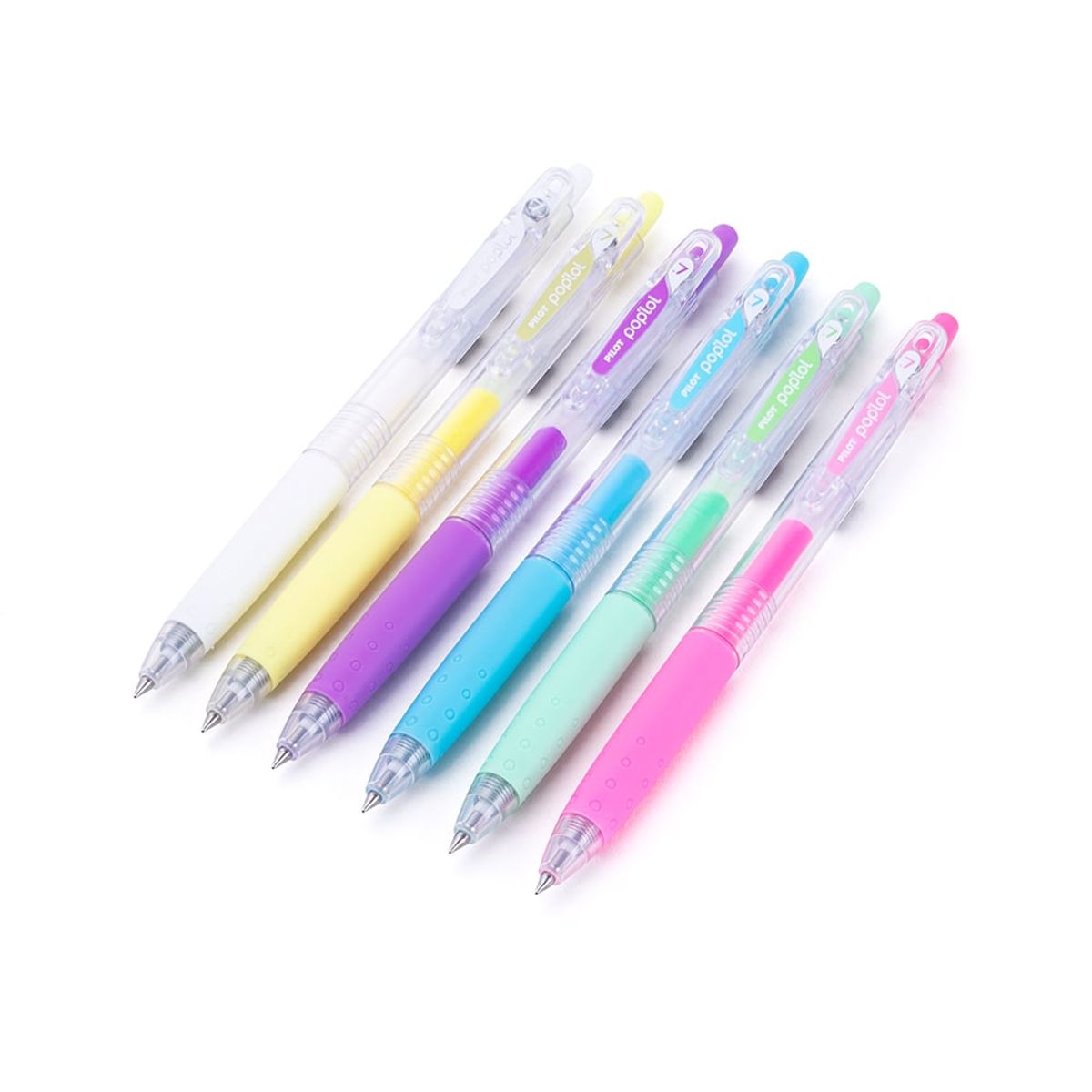 PILOT - Set 6 Lápices Gel Poplol 07mm Pasteles Pilot