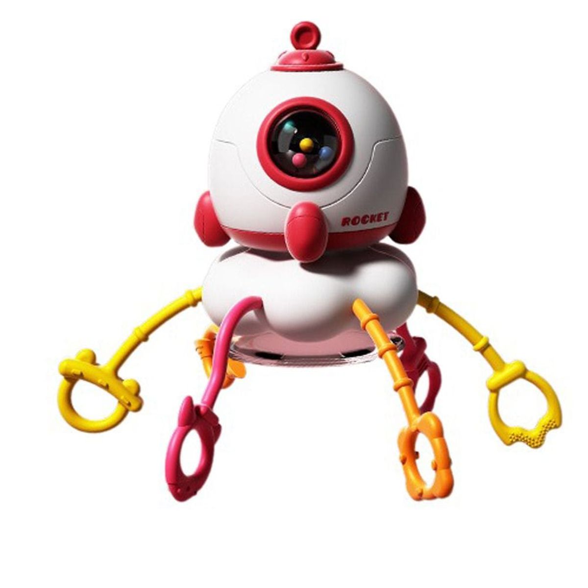 OEM - SONAJERO SENSORIAL CON VENTOSA DISEÑO COHETE ROJO