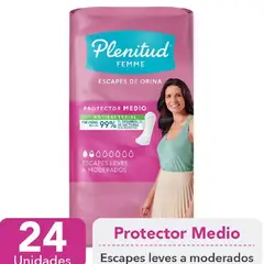 PLENITUD - Protectores Femme Medio 24 Unidades