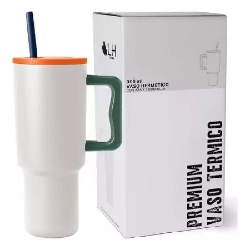 GENERICO - Vaso térmico mug 900 lt acero inoxidable gris