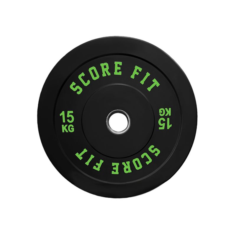 SCORE FIT - Disco Olímpico Bumper 15 Kg - Score Fit