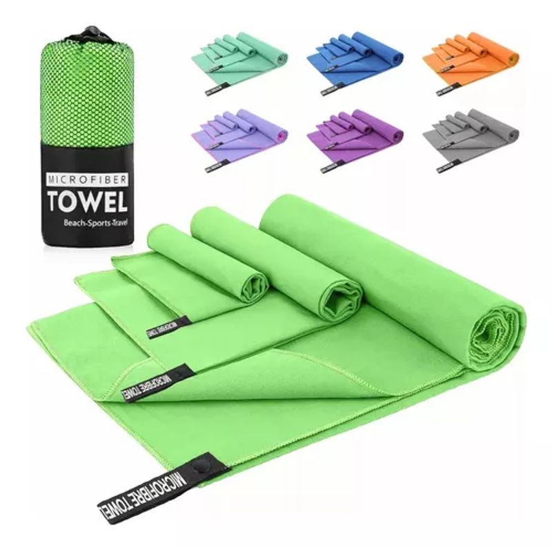 GENERICO - Toallas de microfibra toalla deportiva 3 piezas verde