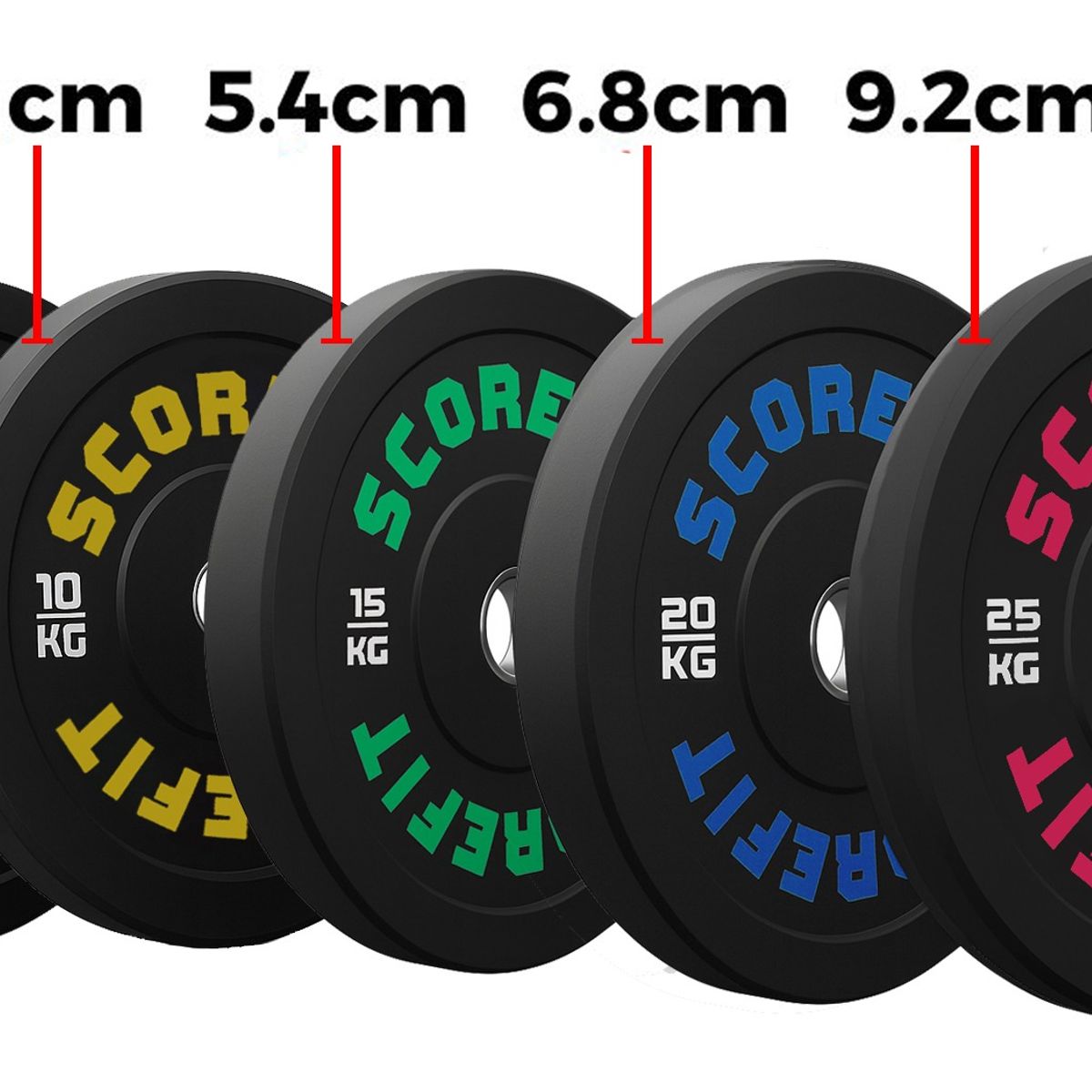 SCORE FIT - Disco Olímpico Bumper 25 Kg - Score Fit