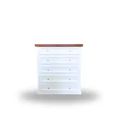 GENERICO - COMODA DE MADERA 5 CAJONES MGR MUEBLES