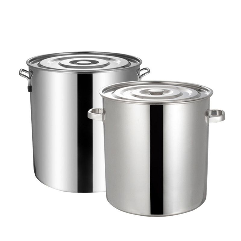 MUNDO MAGIA - Olla Fondo Acero Inoxidable 35 Litros Espesor 2mm Gruesa