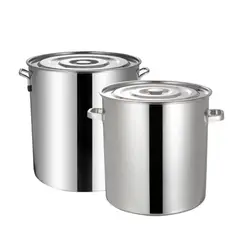 MUNDO MAGIA - Olla Fondo Acero Inoxidable 35 Litros Espesor 2mm Gruesa