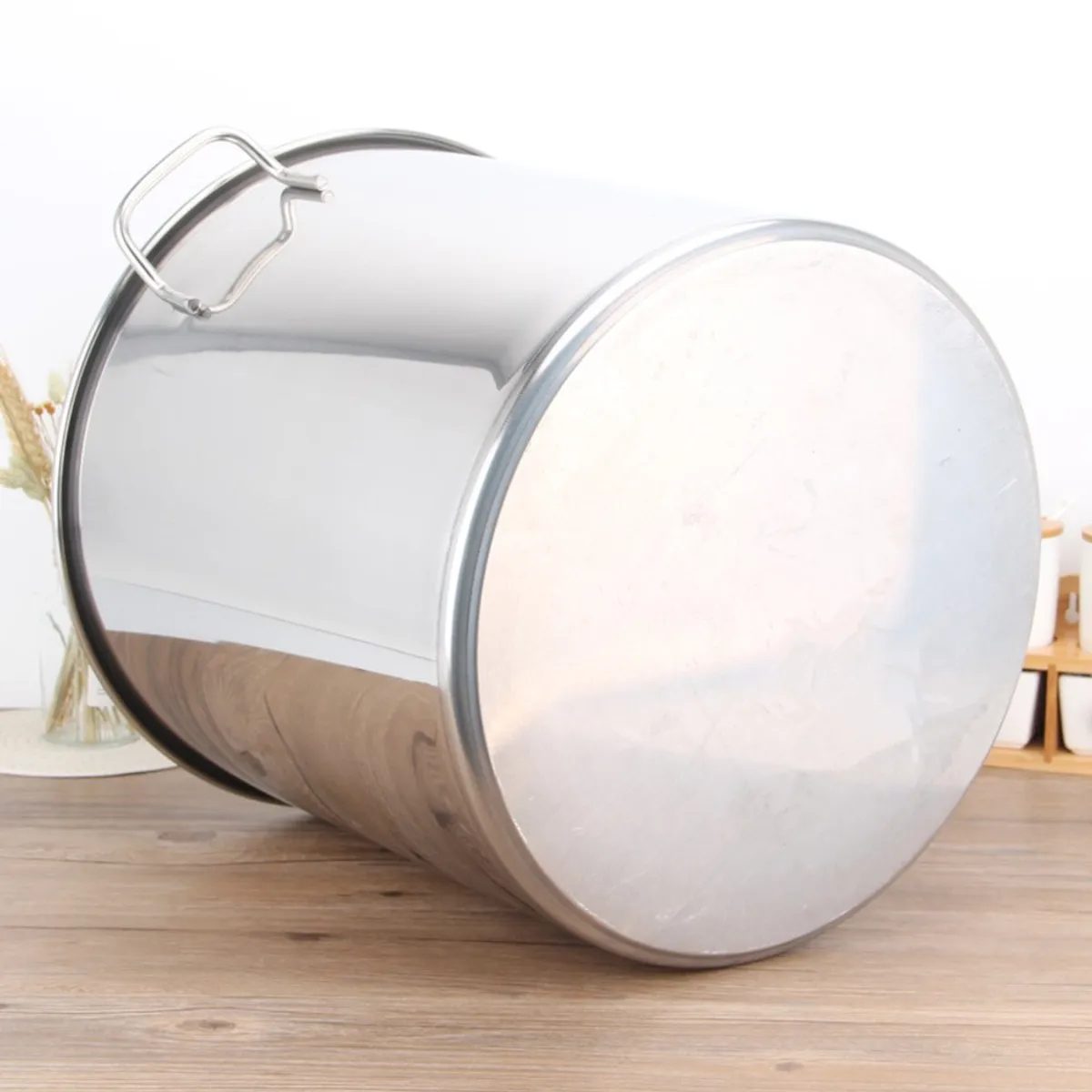 MUNDO MAGIA - Olla Fondo Acero Inoxidable 35 Litros Espesor 2mm Gruesa