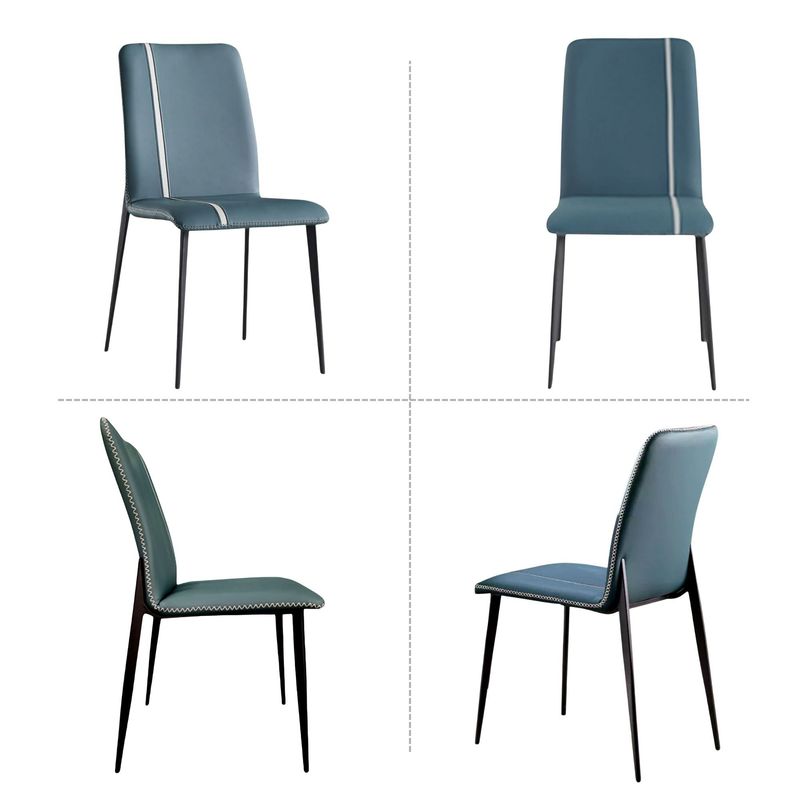 GENERICO - Silla de comedor Capitone Azul PACK X4
