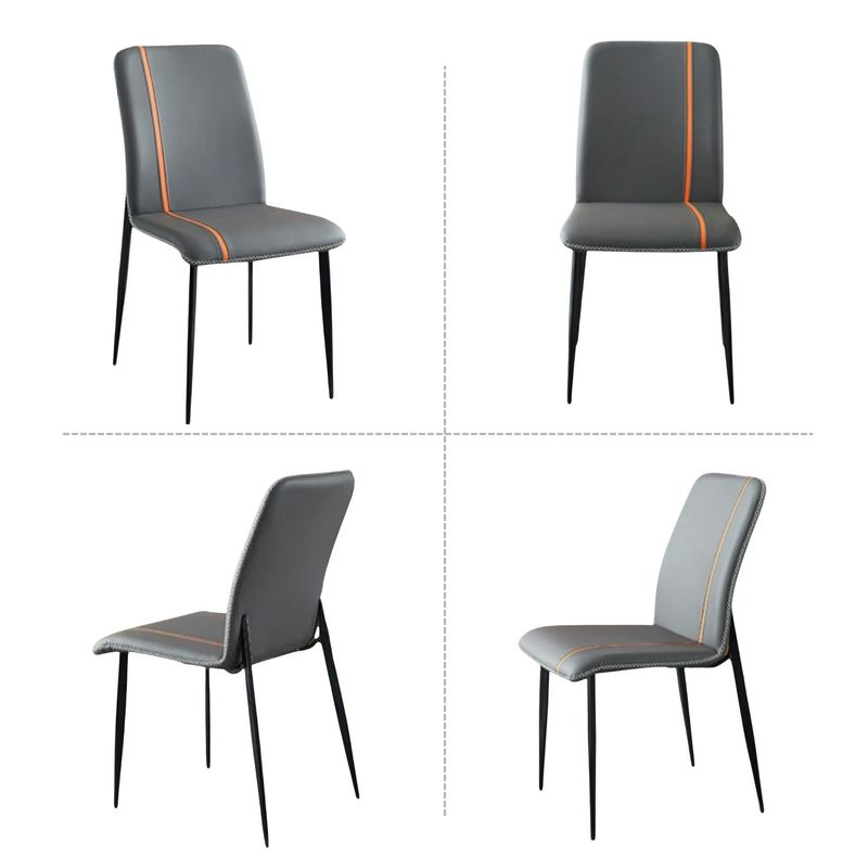 GENERICO - Silla de comedor Capitone Gris PACK X4