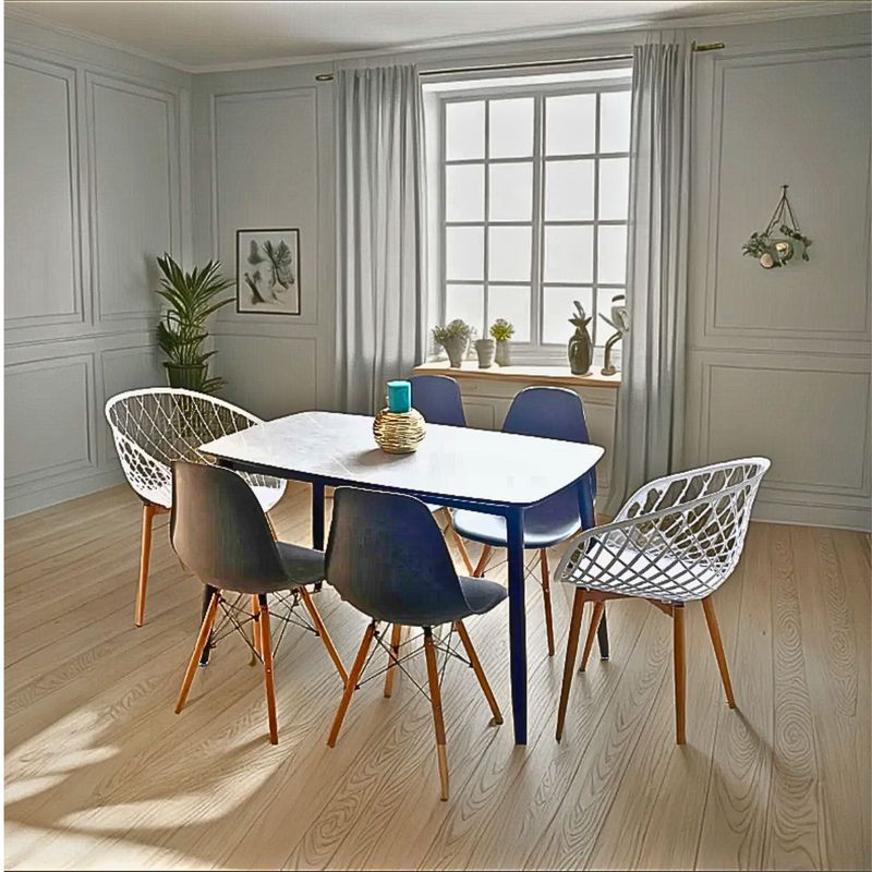 GENERICO - Mesa de comedor Oval Gris 120x70cm