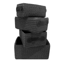 BRIC - Canastos Negros Set de 4.