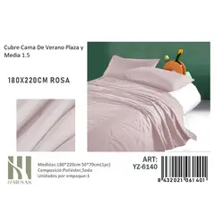 ANGELES DEL HOGAR - Plumon De verano Seda Plaza y media MUSAS  Rosa Claro