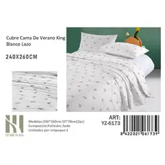 ANGELES DEL HOGAR - Plumon De verano Seda King MUSAS Blanco Lazo