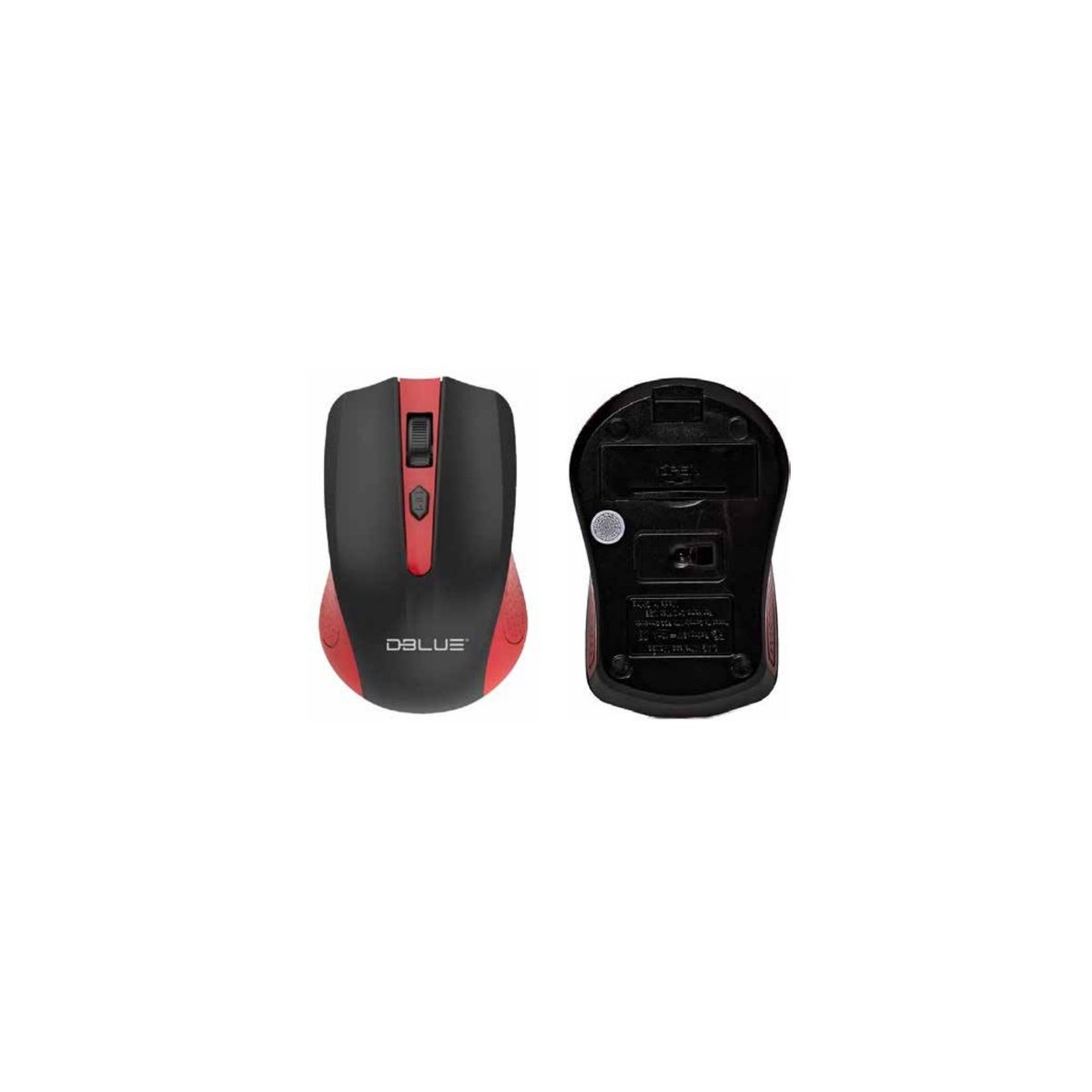 DBLUE - Mouse Inalámbrico Óptico De 3 Botones Color Rojo - SC