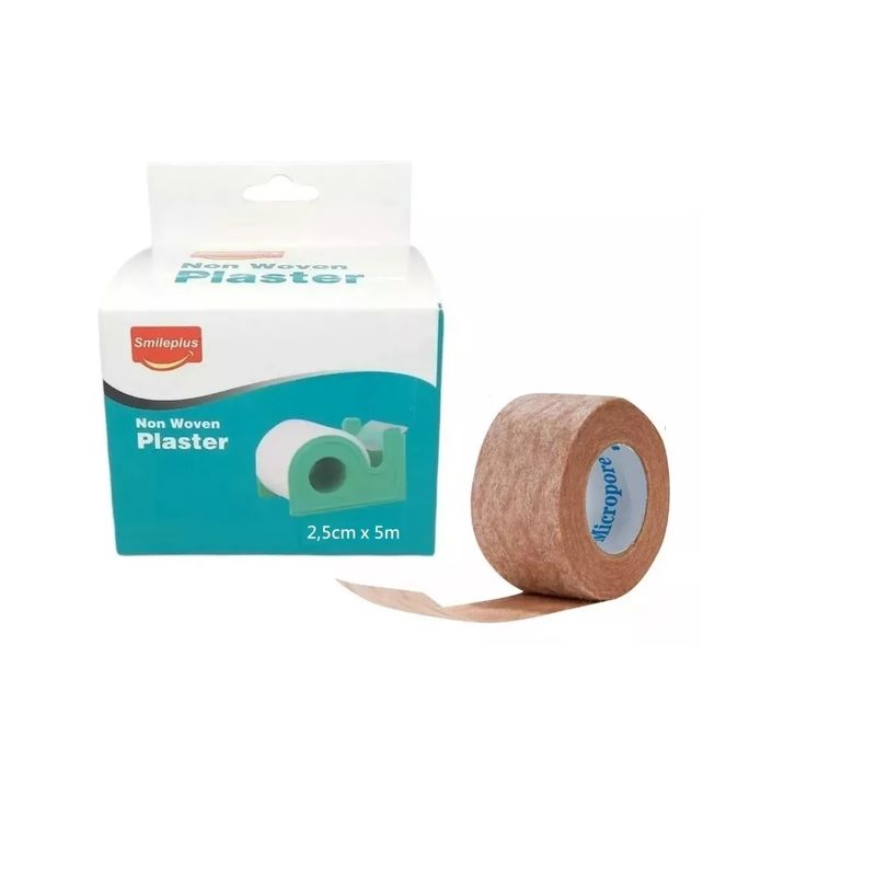GENERICO - Cinta Micropore Tela Adhesiva Papel 125cmx5m Marrón