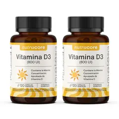 NUTRACORE - Vitamina D3 800 UI x 240 Cápsulas - Pack de 2