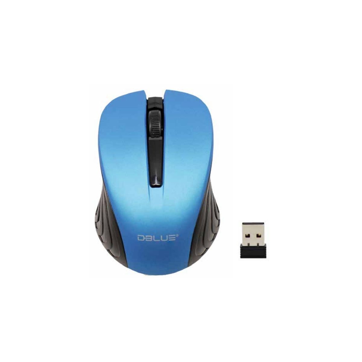 DBLUE - Mouse Inalámbrico Óptico Con Receptor Micro Usb Azul - SC