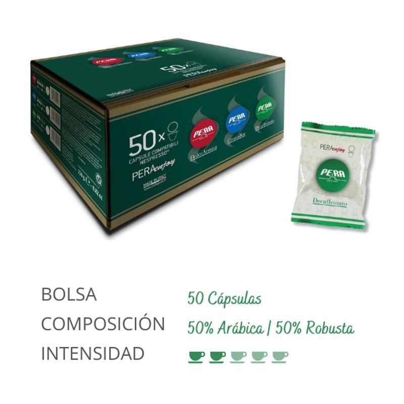 CAFFE PERA - DESCAFEINADO COMP NESPRESSO® 50 CÁPSULAS
