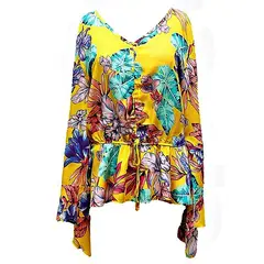 VIVAFELICIA - Blusa Viscosa Jamaica Amarillo M