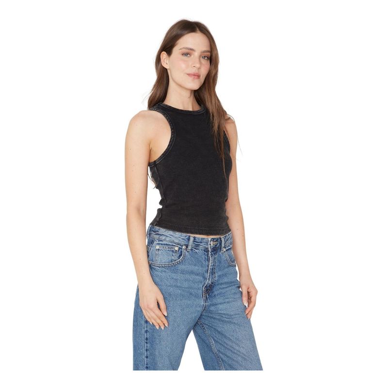 JACINTA TIENDA - Rib Tank Top negro Jacinta Tienda