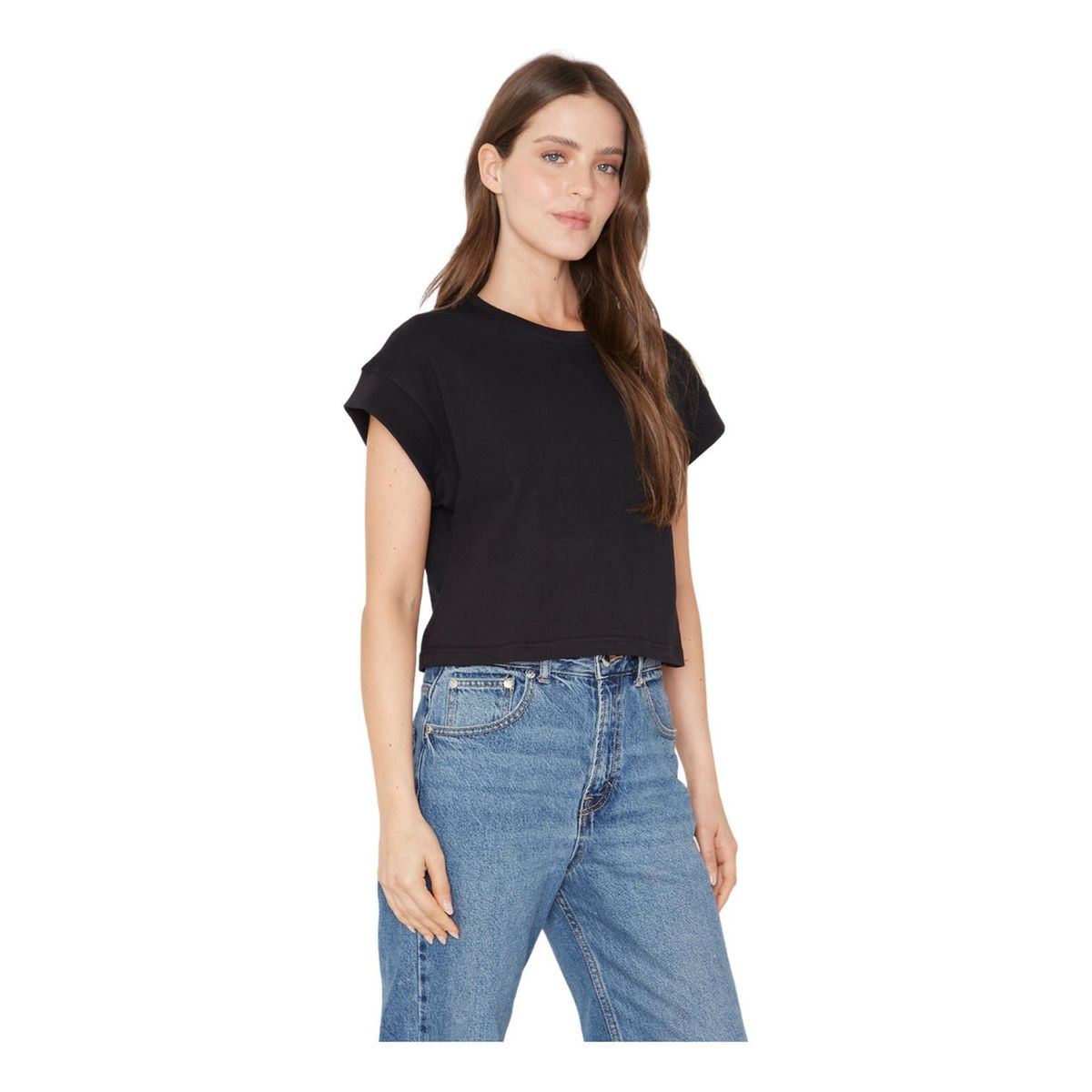 JACINTA TIENDA - Polera Lara Rib negra Jacinta Tienda