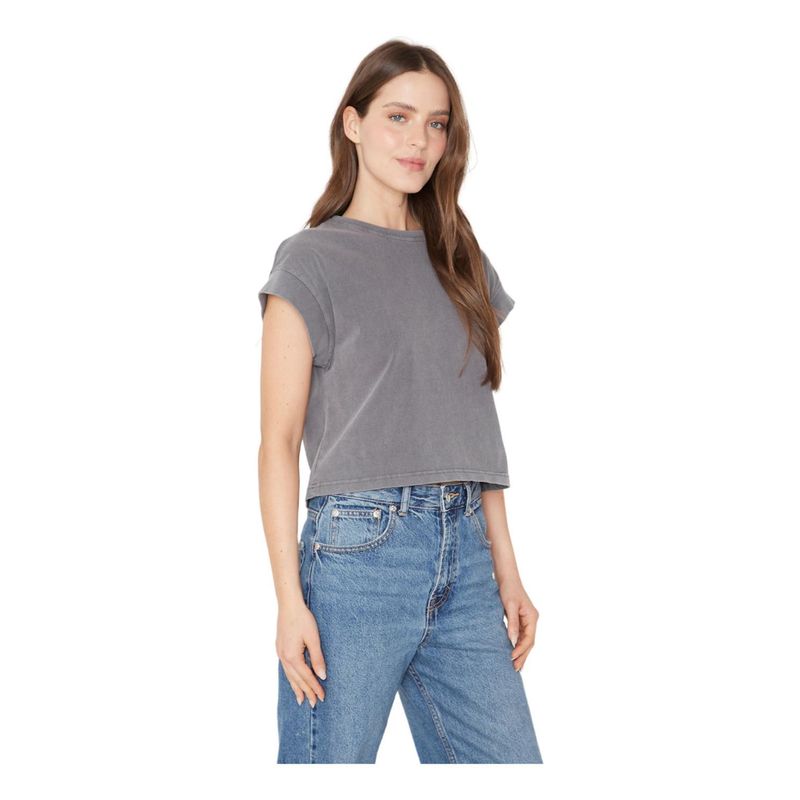JACINTA TIENDA - Polera Lara Rib gris Jacinta Tienda_.