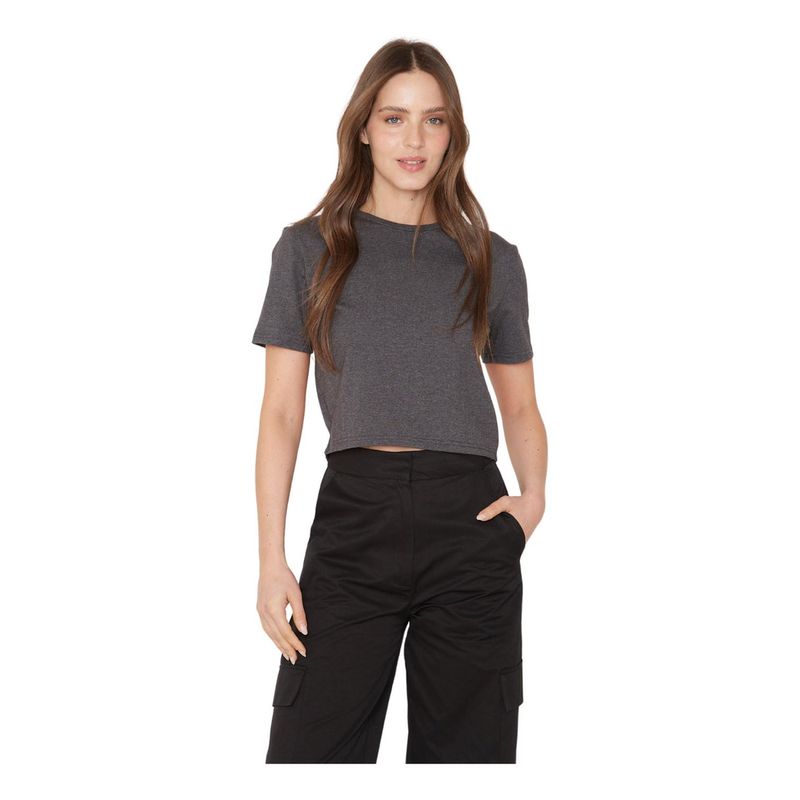 JACINTA TIENDA - Polera Jaci gris Jacinta Tienda