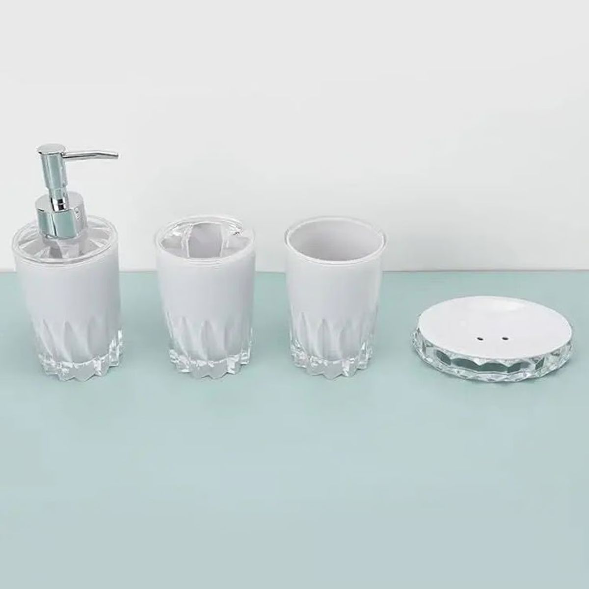 GENERICO - Set de Baño 4 piezas Color Gris