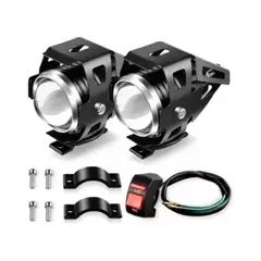 GENERICO - Neblineros Moto Led Pack 2 Delanteros + Switch Led 2200lm