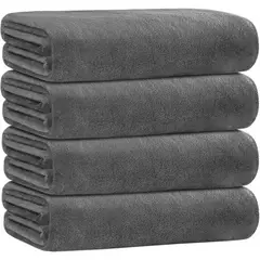 AZ AURAZEUS - Juego De 4 Toallas De Baño Gimnasio Microfibra Suave Mano 50 x 90 Az