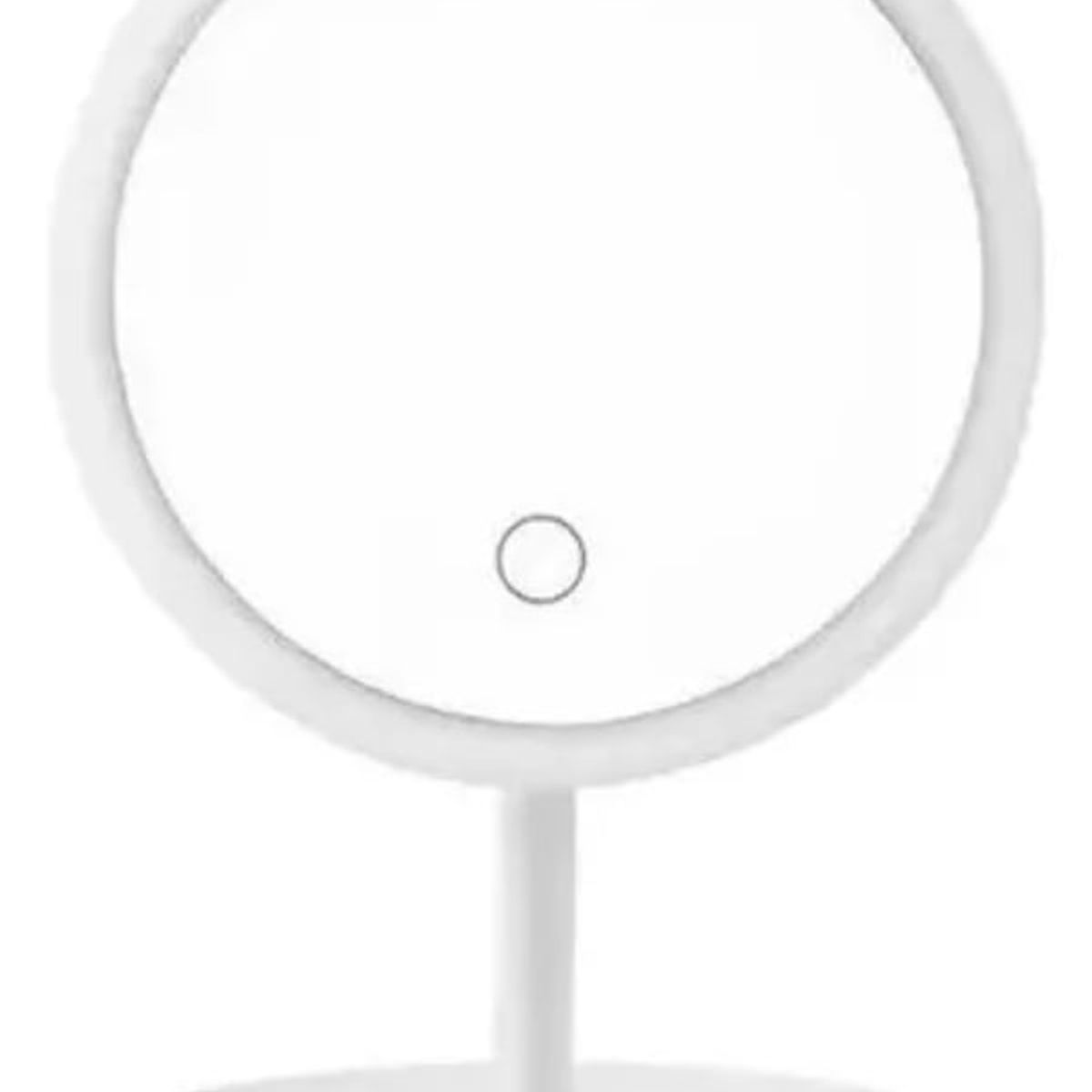 GENERICO - Espejo Pedestal Led 3 Tonos De Luces Giratorio Recargable