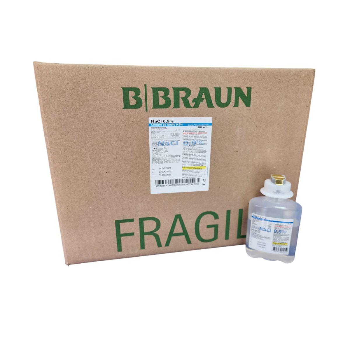 BRAUN - SUERO FISIOLÓGICO 100ML 0,9% CAJA 50 UNIDADES