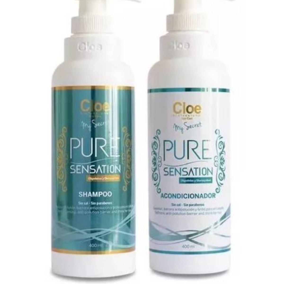 CLOE - Set Cloe Pure Sensation Limpieza Shampoo y Acondicionador 400ml