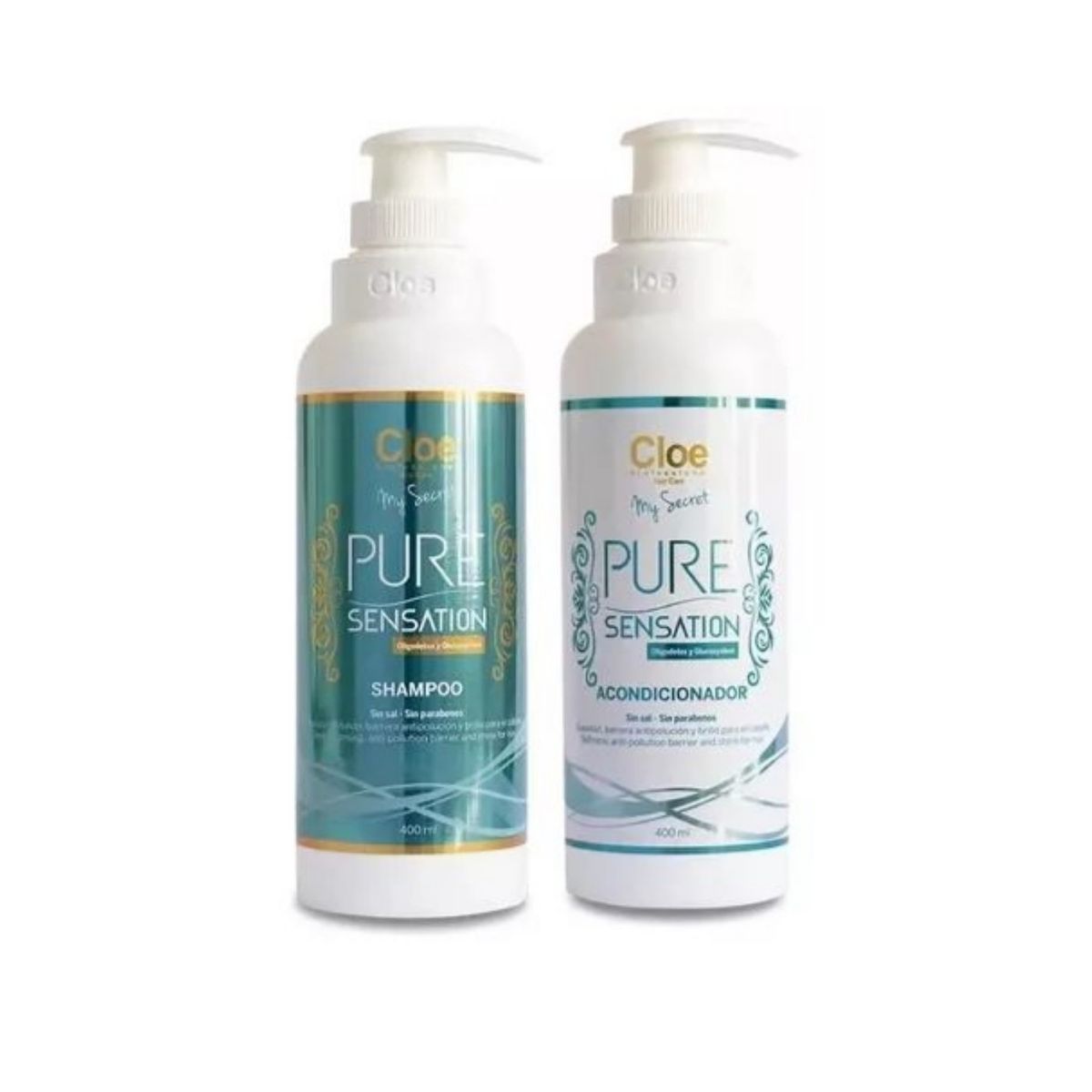 CLOE - Set Cloe Pure Sensation Limpieza Shampoo y Acondicionador 400ml